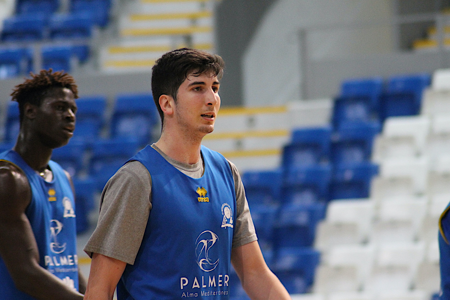 Marc Pearroya entrenando junto al equipo hoy en Son Moix